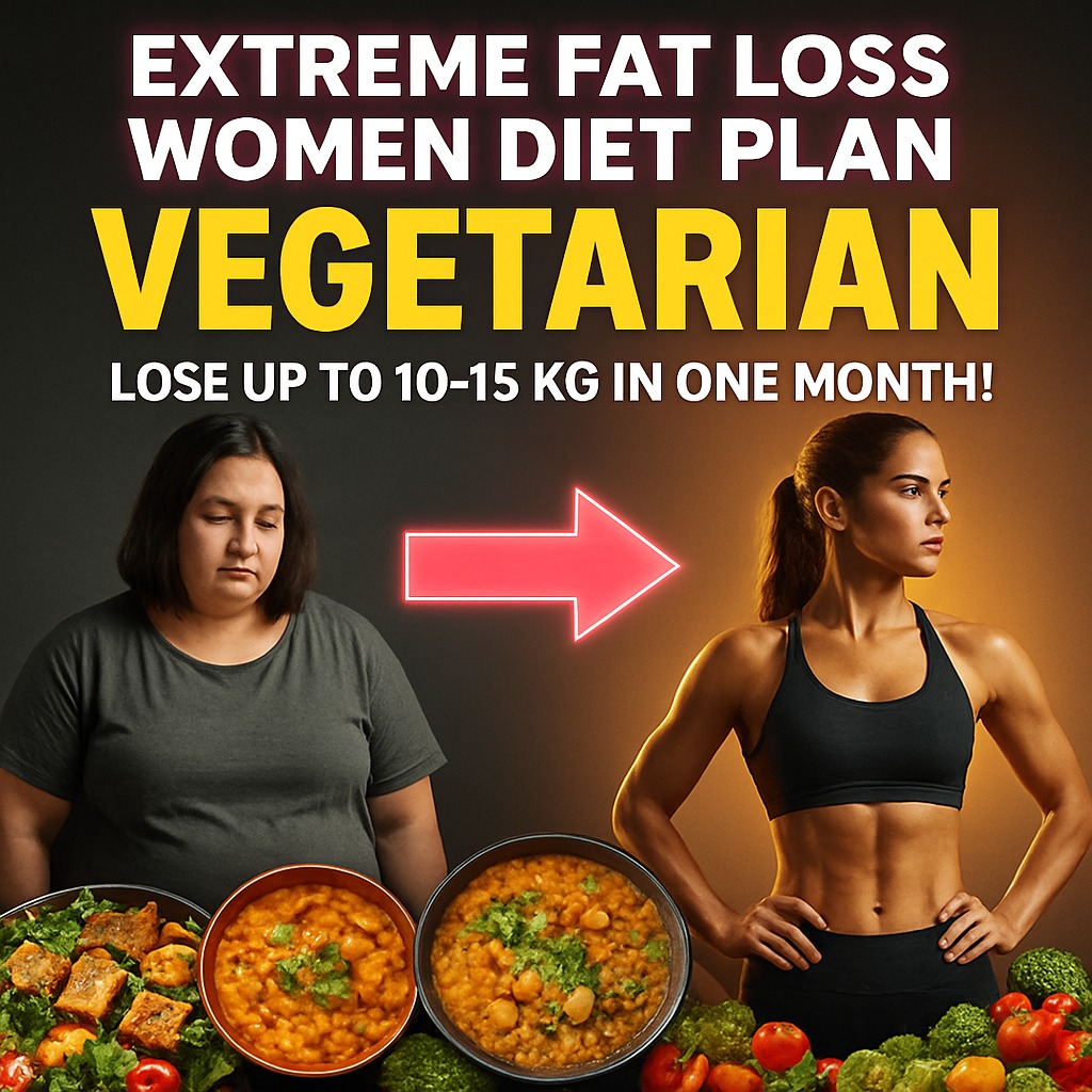 Women Extreme Fat Loss Veg Diet Plan By www.gorillagainz07.com